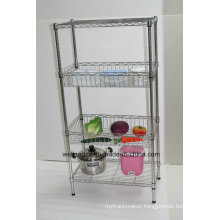 Multifunctional Metal Kitchen Basket Rack for Storing Fruit/Vegetable (BK6035120B4CR)